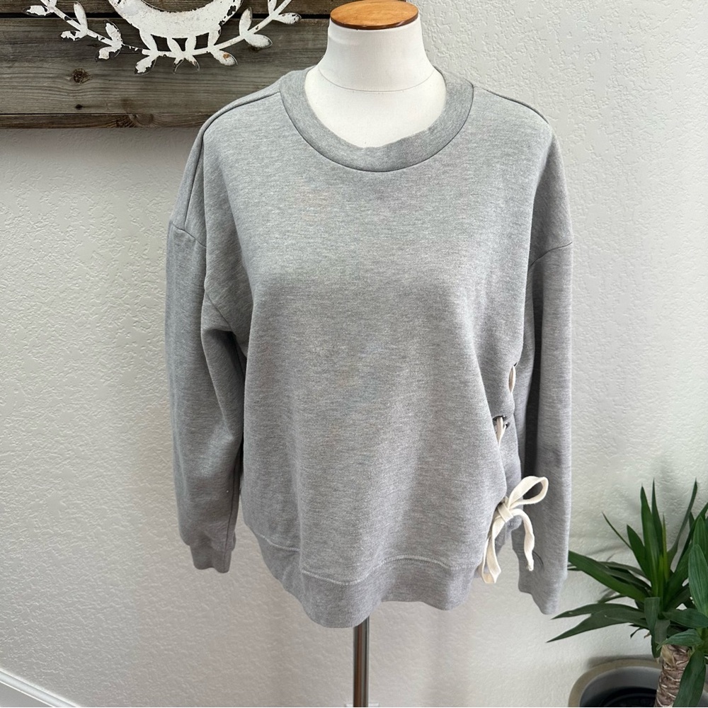 Zella Gray‎ Sweatshirt with Side Tie Detail ladies size Large